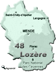 Préfectures & Chefs-lieux du Département de la Lozère dans la Région du Languedoc-Roussillon