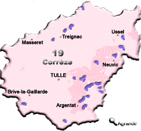 Préfectures & Chefs-lieux du Département de la Corrèze dans la Région Limousin