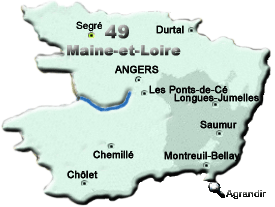 Préfectures & Chefs-lieux du Département du Maine-et-Loire dans la Région du Pays-de-la-Loire