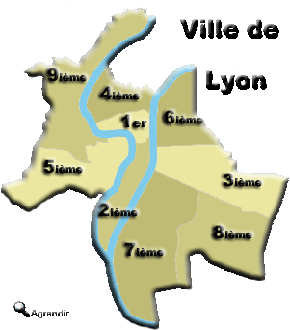 9 Arrondissements de la Préfecture de Lyon