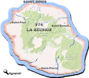 Préfectures & Chefs-lieux du Département de la Réunion dans la Région des Départements d'Outre Mer