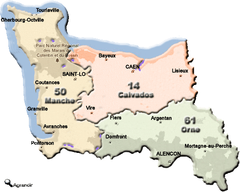 Préfectures & Chefs-Lieux de la Région Basse-Normandie