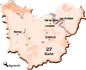 Préfectures & Chefs-lieux du Département de l´Eure dans la Région Haute-Normandie