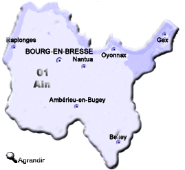 Préfectures & Chefs-Lieux du département de l'Ain